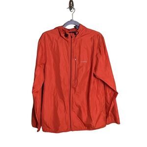 Chaps Mens Vintage Windbreaker Med. Orange EUC Activewear lightweight Packable